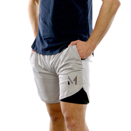 Light Gray 2-in-1 Shorts