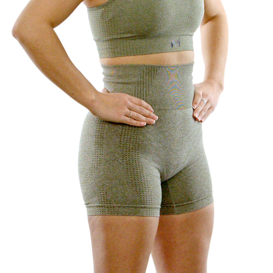 Army Green Biker Shorts