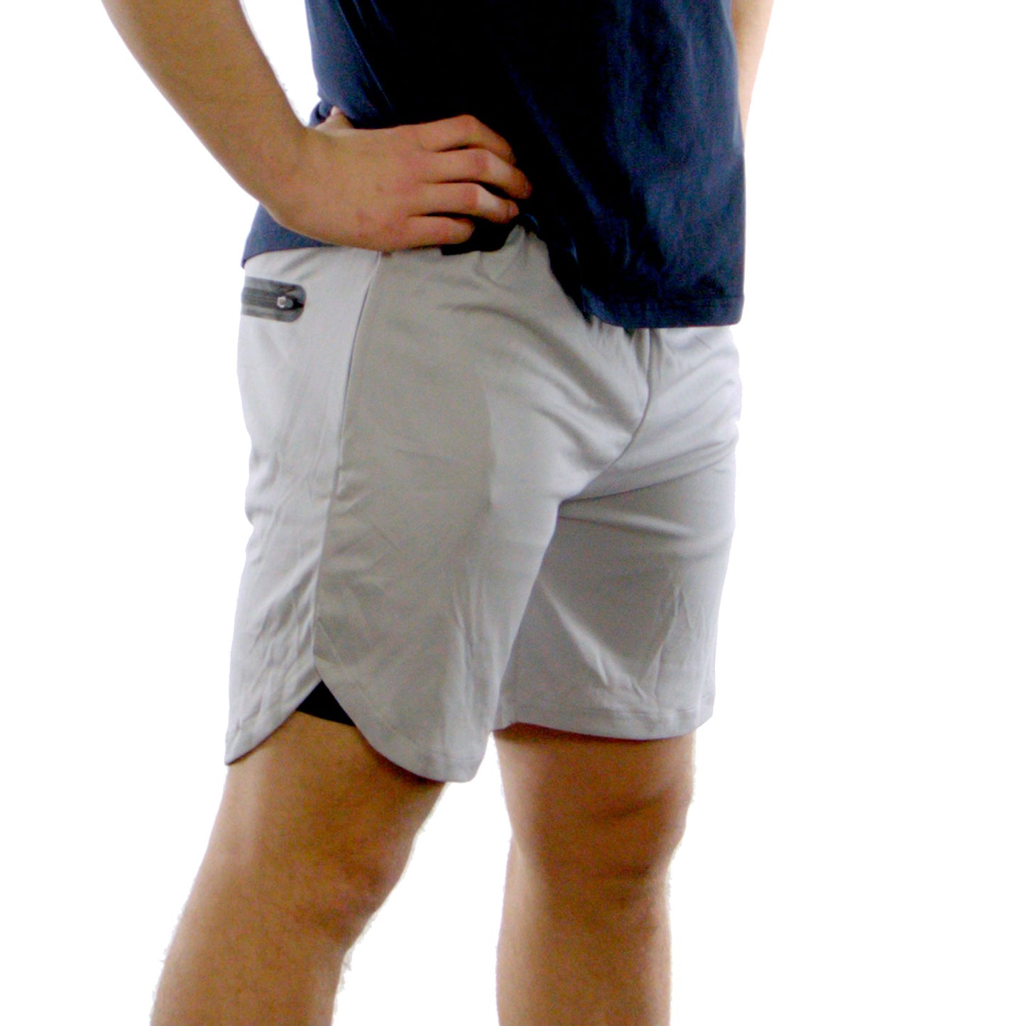 Light Gray 2-in-1 Shorts
